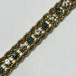 Vintage Sapphire and Diamond Costume Tennis Bracelet